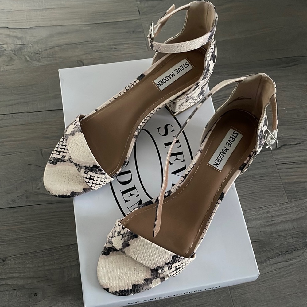 Steve Madden Irene Snakeskin 2-Inch Heels